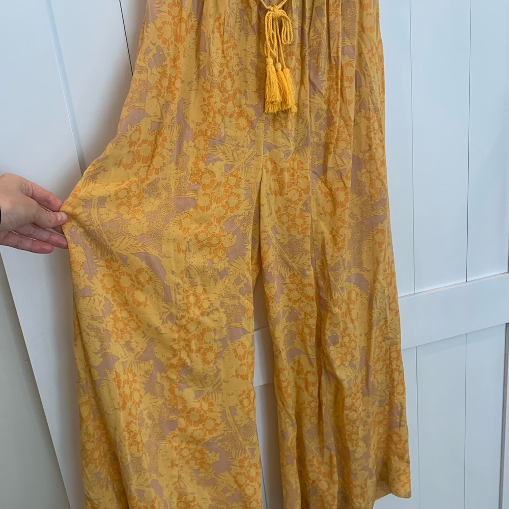 Free People Rays of Gold Strapless Jumpsuit XS - Picture 5 of 10